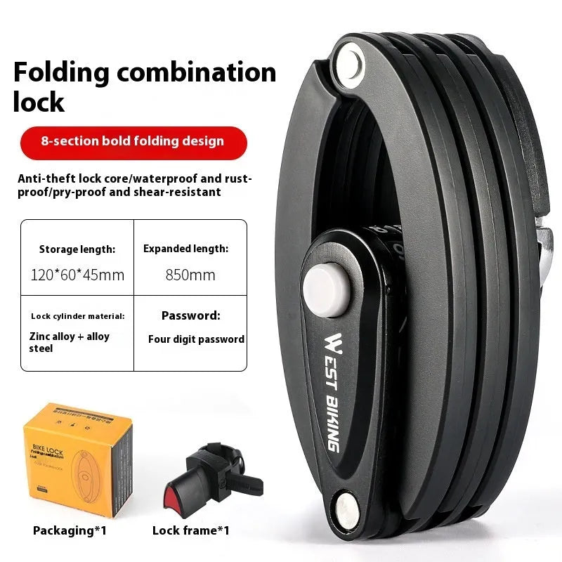 Bicycle anti-theft fliplock bottle cage with password lock in black colour