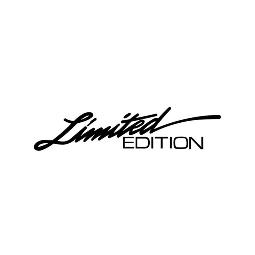 British reflective plastic bumper sticker in black, white, or colourful, showing 16cm by 3.8cm size.
