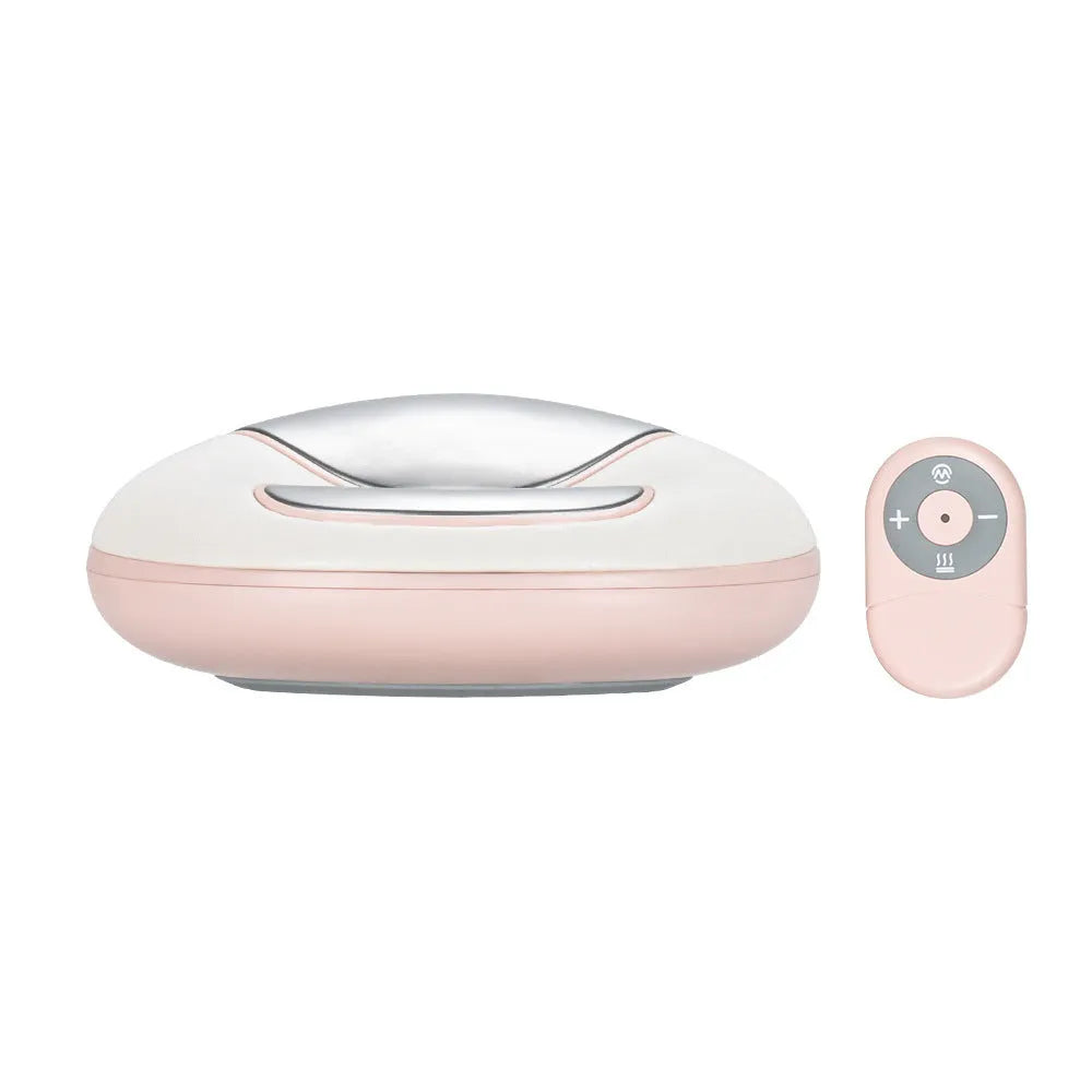 Smart electric hand massager with heat and pulse, white, 2400mAh USB rechargeable