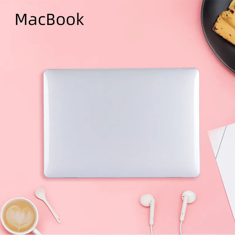 Crystal transparent plastic protective case for MacBook Pro and Air, multiple colour options