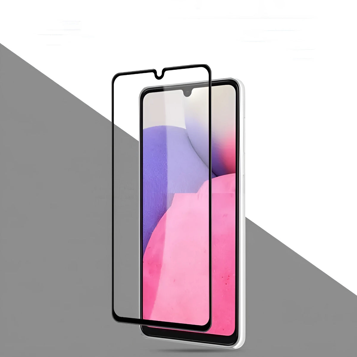 Samsung Galaxy A33 5G full screen tempered glass protective film in black