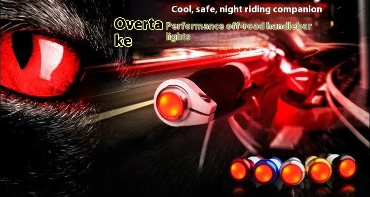 Aluminium alloy bicycle handle blocking light in anodised finish mounted on handlebar end