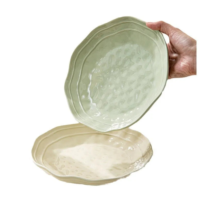Seven-piece solid colour ceramic tableware set in gift box packaging with modern simple design