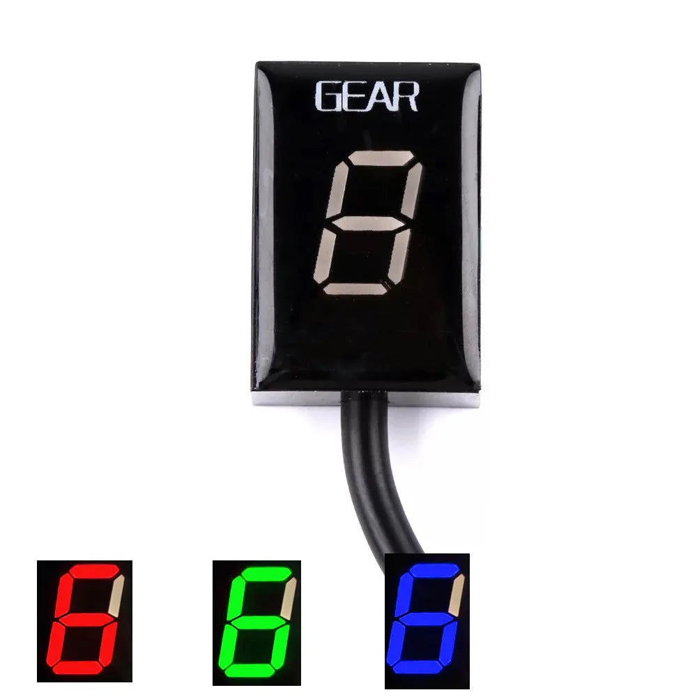 Motorcycle gear indicator digital meter with LCD display for gear position reading