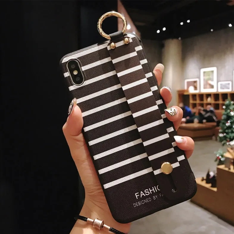 Samsung Galaxy phone case with extended bracket showing TPU back cover design