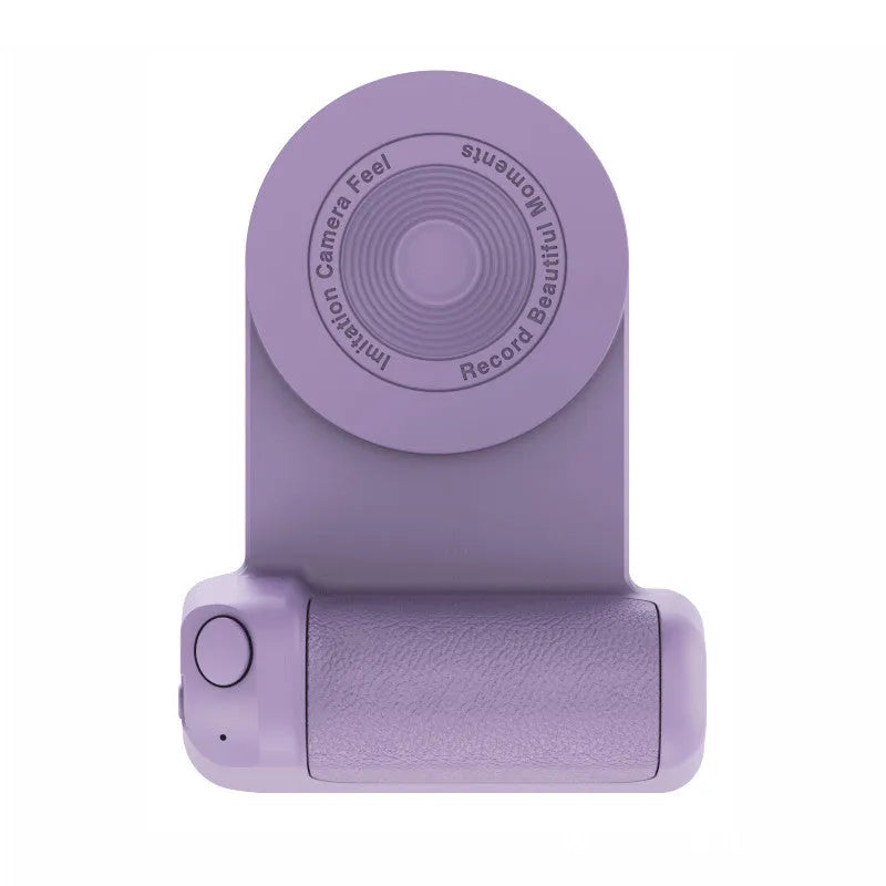 Magnetic phone camera bracket with ergonomic handle and rotatable design for stable smartphone photography