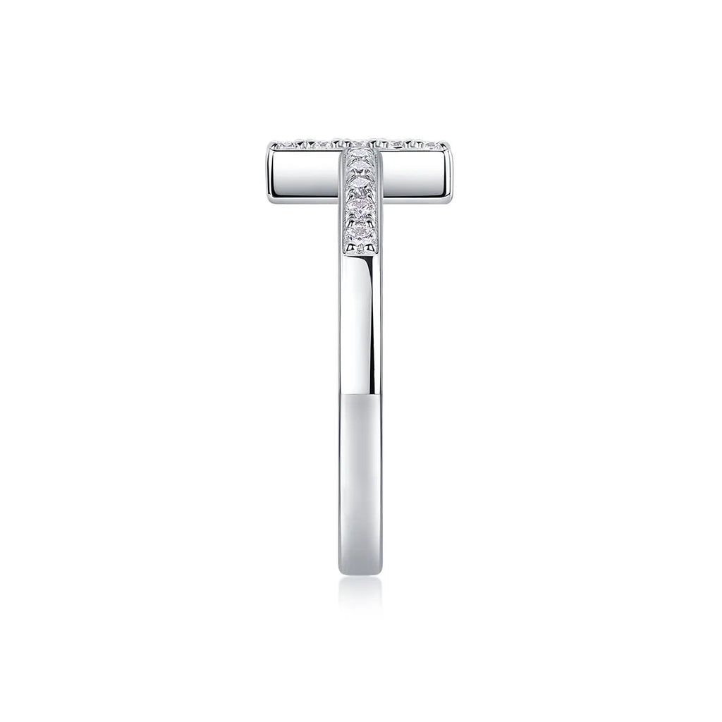 Holy Light Cross moissanite wedding ring set S925 silver gold-plated GRA certificate gift box