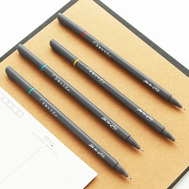Pack of 10 hook line pens with 0.38mm tips for technical drawing and architecture drafting