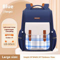 Lightweight Oxford cloth school backpack for students in navy blue, royal blue, pink, green and beige colours