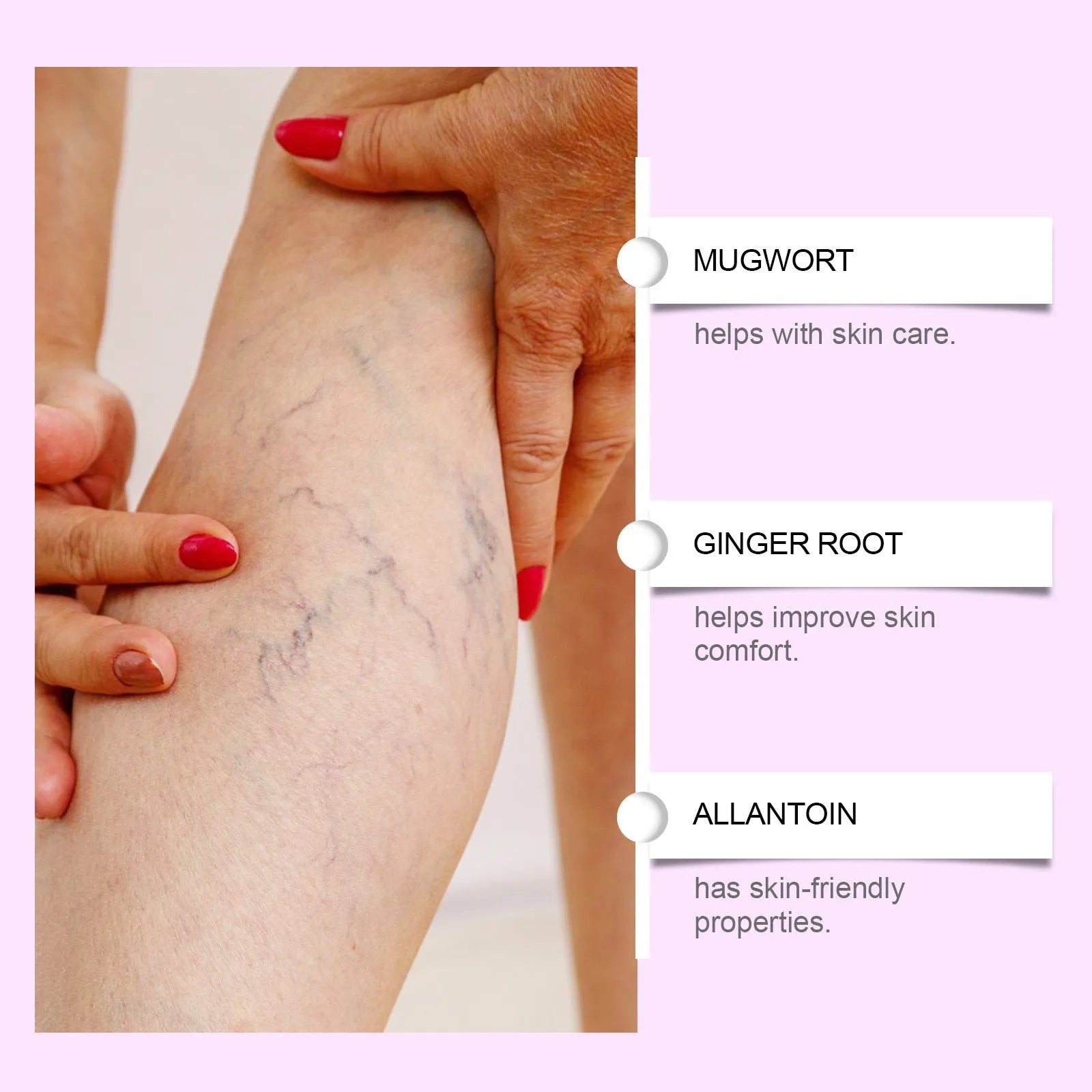 Leg nursing adhesive bandage micro needle patches with moxa and ginger extracts in four-piece pack