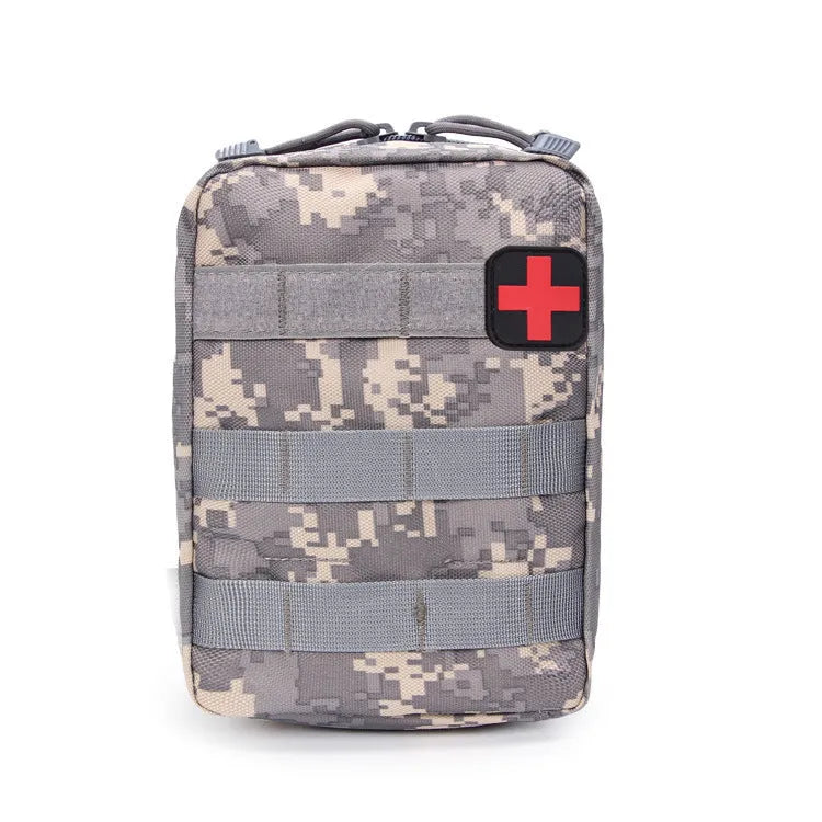 Army green tactical medical pouch with Velcro for vest attachment