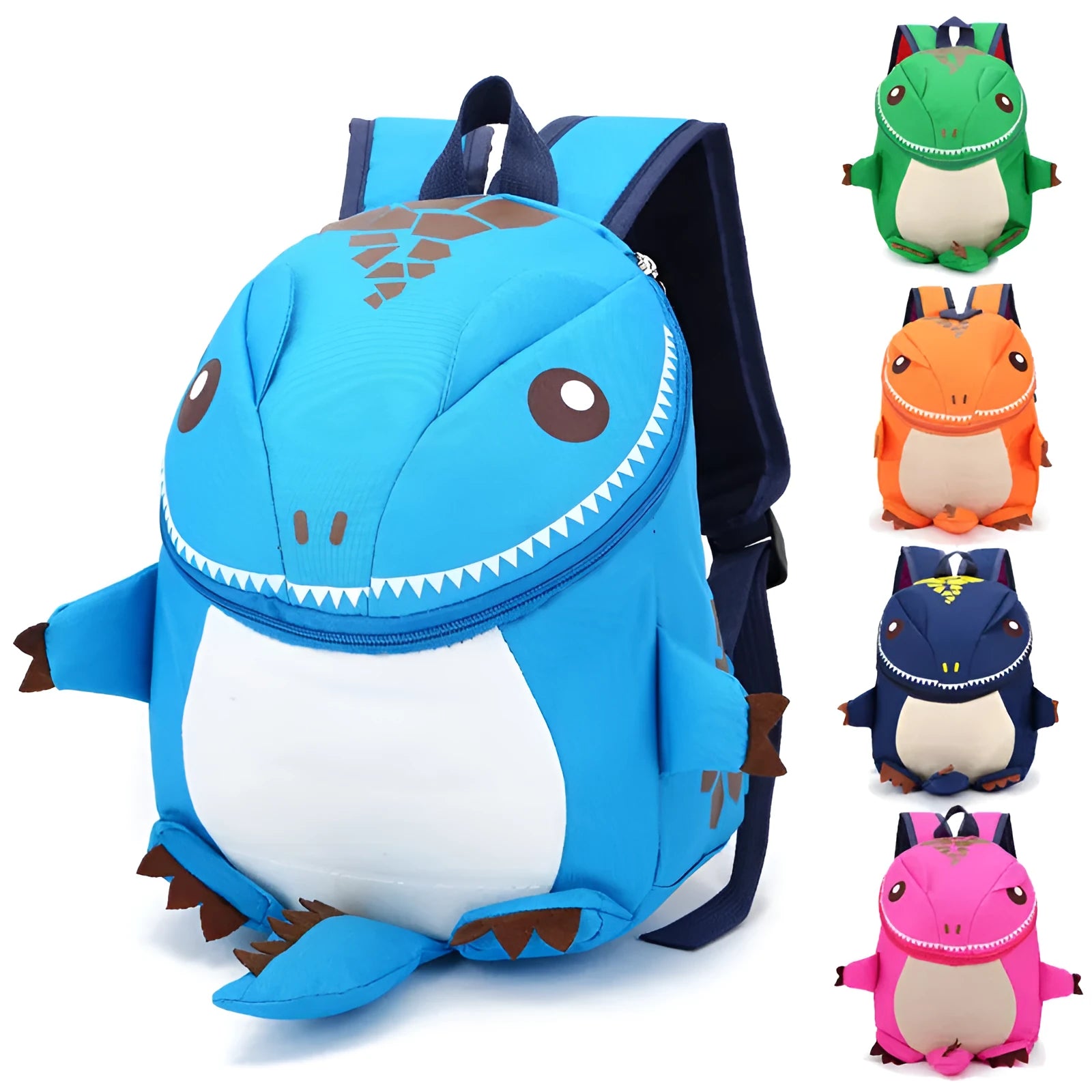 3D animal backpack for preschool children in cartoon cute style with burden reduction design