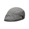 Men's adjustable cotton and linen beret in dome crown style on a neutral background