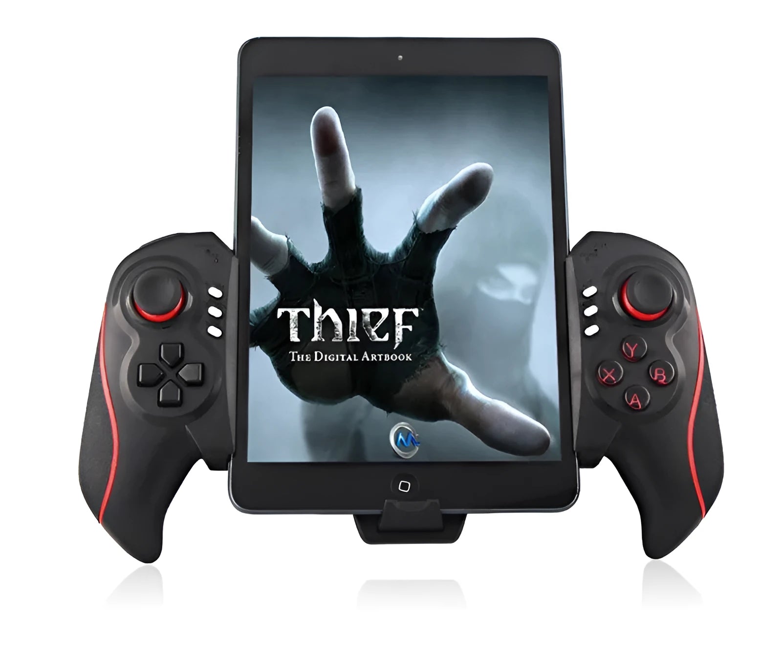 Wireless telescopic game controller for iPhone Android tablet PC devices measuring 24.5cm