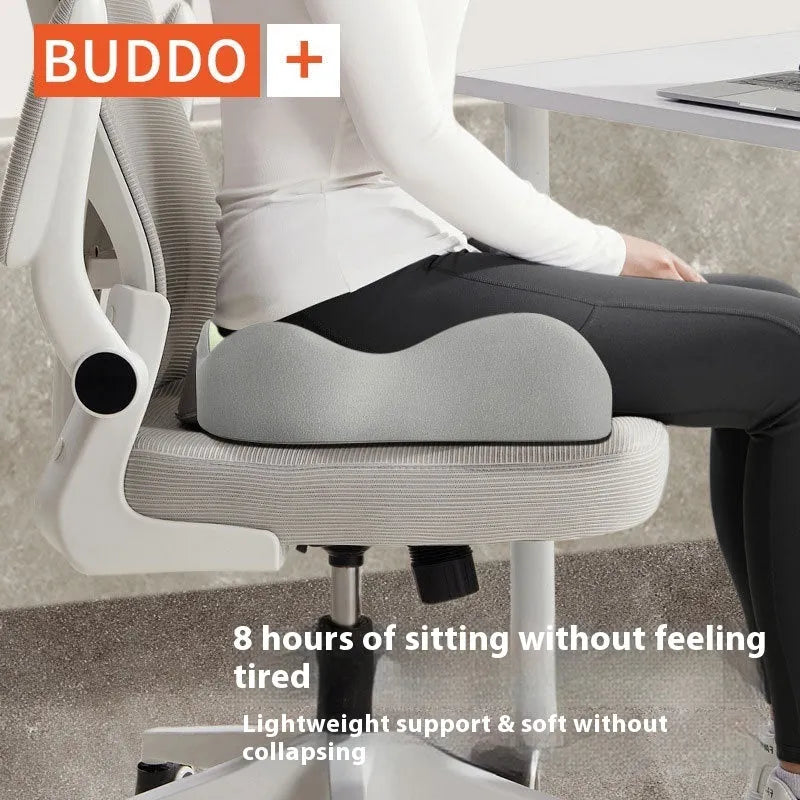 Waist rest seat cushion with memory foam filler for office chair comfort and tail vertebra support