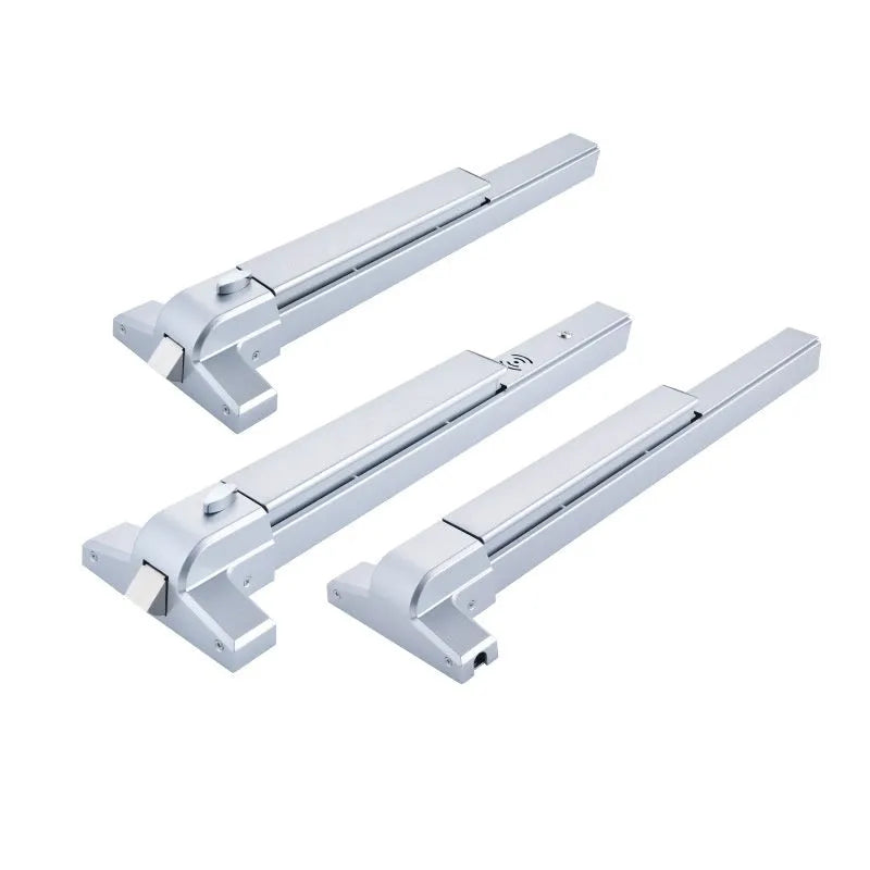 Stainless steel fire door push lock with external handle for 65cm wide doors