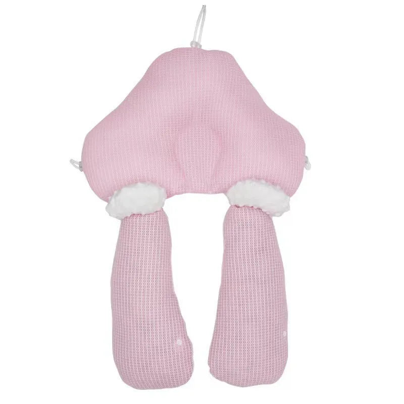 U-shaped baby head shaping pillow in pure cotton with detachable support column