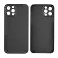 Dull black kevlar fibre iPhone case with volcanic crater texture and MagSafe ring