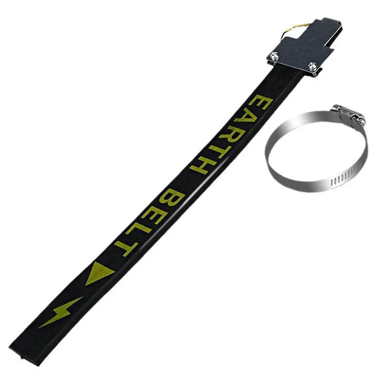Black car electrostatic grounding chain measuring 37cm with visible copper wire, for saloon, SUV and van models.