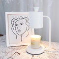 European style white aromatherapy melting wax lamp with dimmer switch and 1.5 metre cable