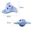 Blue durable plastic boomerang molar shaped chew toy for medium and large dogs.