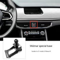 GOODWAY car dashboard mobile phone holder with 360-degree rotating head on a snap-on clip base.