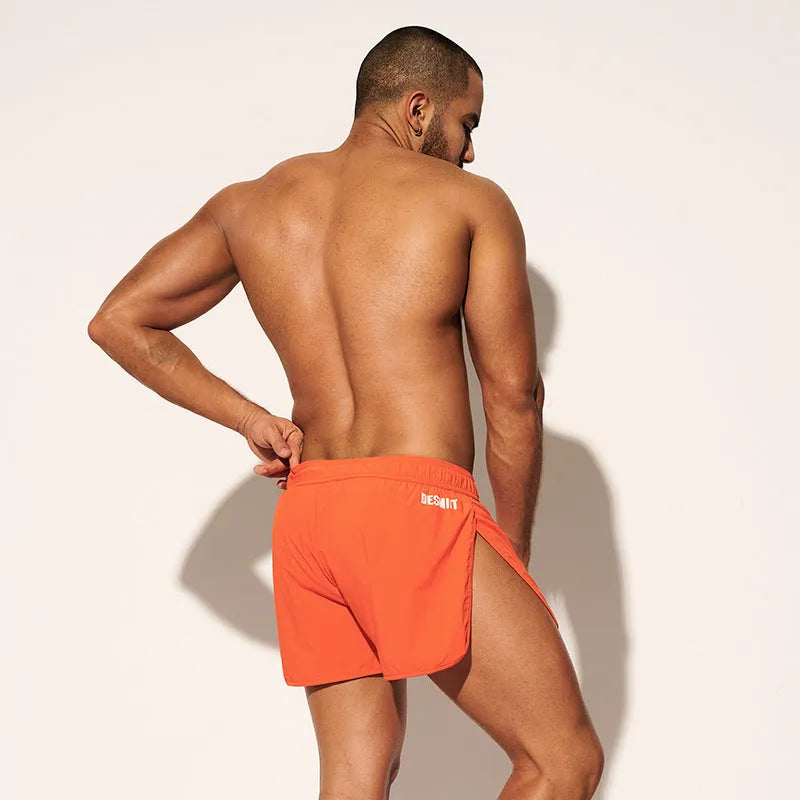 Men's loose beach surfing shorts in polyester with micro elasticity