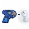 Electric fishing hook tier tool with automatic electronic mechanism in blue transparent colour