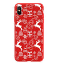 Christmas-themed iPhone case with hand-painted festive designs on back cover
