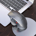 T32 wireless vertical ergonomic mouse with aluminium side roller in black or silver colour