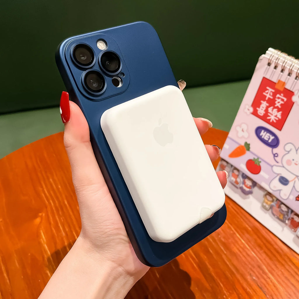 Electroplating magnetic phone case in dark night purple for iPhone 15 Pro with full cover soft shell and magnetic ring