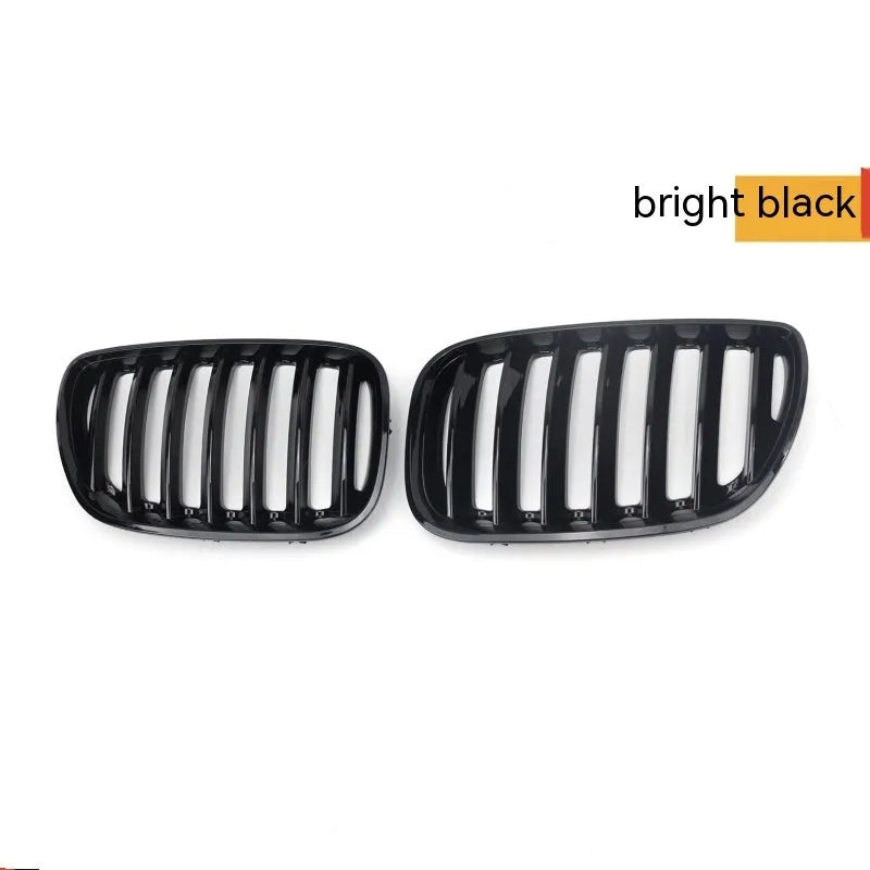 Bright black ABS plastic BMW X5E 53 middle grid grille with medium mesh pattern
