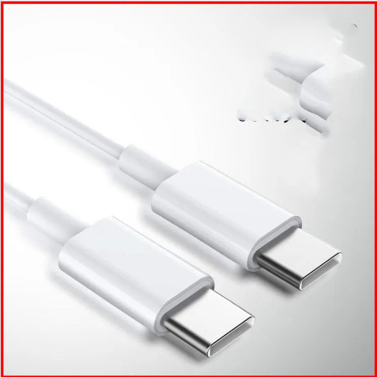 White USB-C to USB-C charging cable for Macbook laptops with 1m and 2m length options
