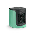 White or green desktop air conditioning fan, 16x15.5x17.3cm, 150ml water tank, USB powered