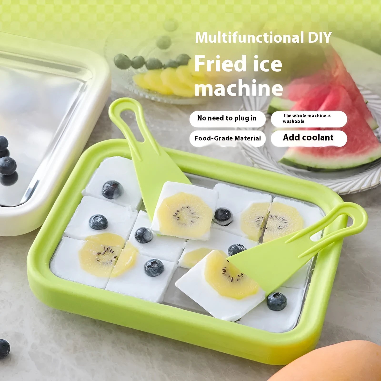 Children's DIY fried yogurt machine craft kit in green, pink, white, or rose red.