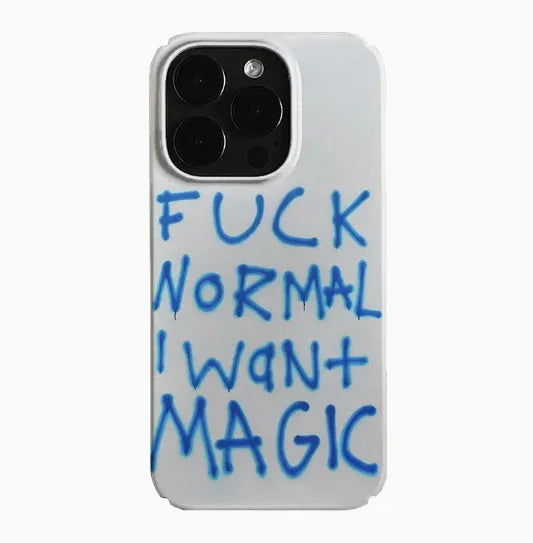 Retro composition trend art design on a hard-shell iPhone case with large cutouts for buttons and camera.