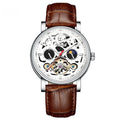 Men's tourbillon mechanical watch with luminous hands on a wrist, showing T867 Black colour option.