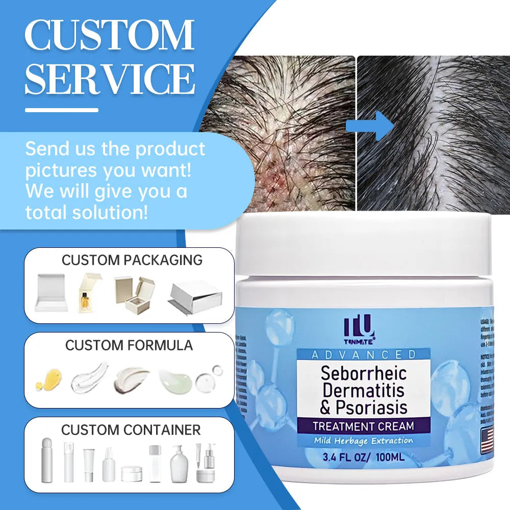 Seborrheic dermatitis cream tube 100ml for scalp psoriasis eczema treatment