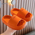 Children's mixed colour EVA slippers with a non-slip sole, shown in sizes for kids.