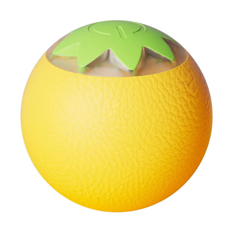 Small green automatic rolling ball pet toy for indoor dog and cat entertainment