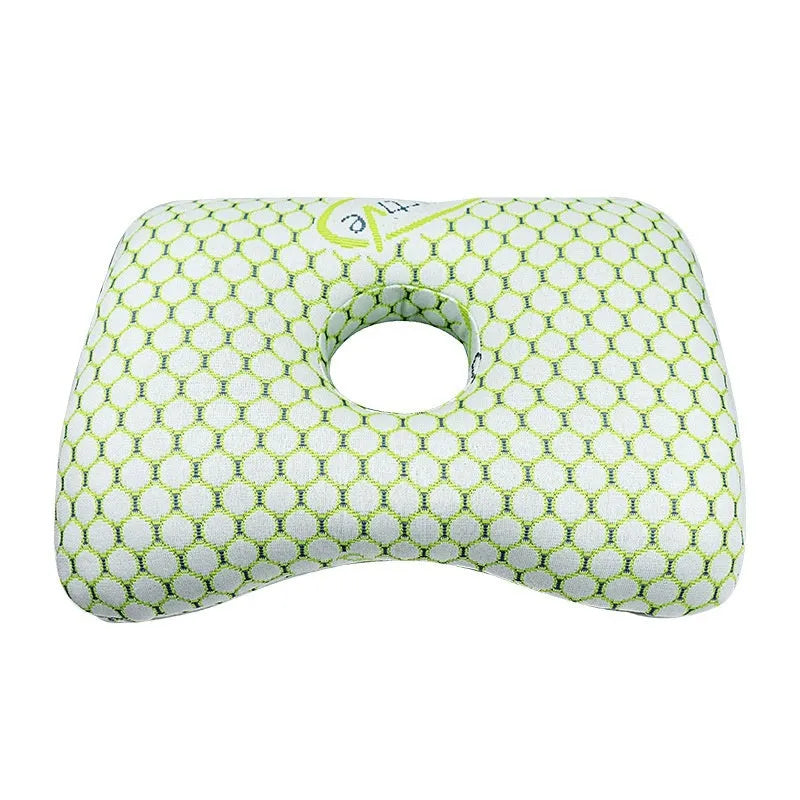 Chinese style single hole ear pillow for beauty salons in Boer Grey colour, showing dimensions of 39 by 28 cm.