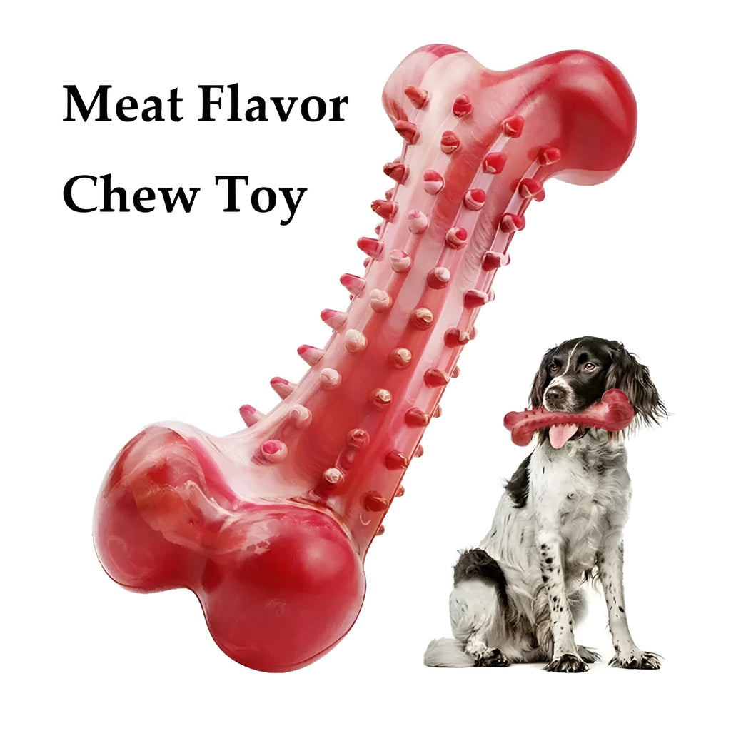 Red natural rubber chew toy for aggressive dogs and heavy chewers