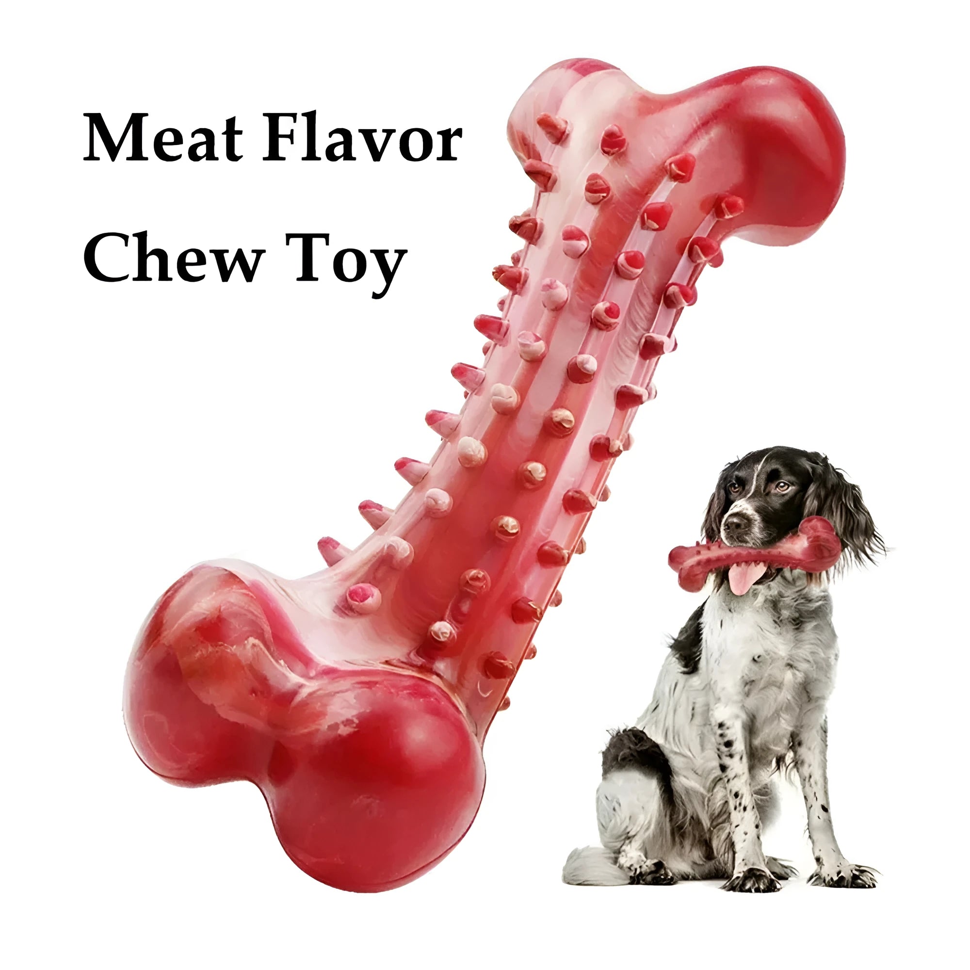 Red natural rubber chew toy for aggressive dogs and heavy chewers