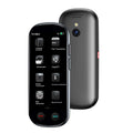 Black simultaneous interpretation translator device with lanyard and charging cable for business use.