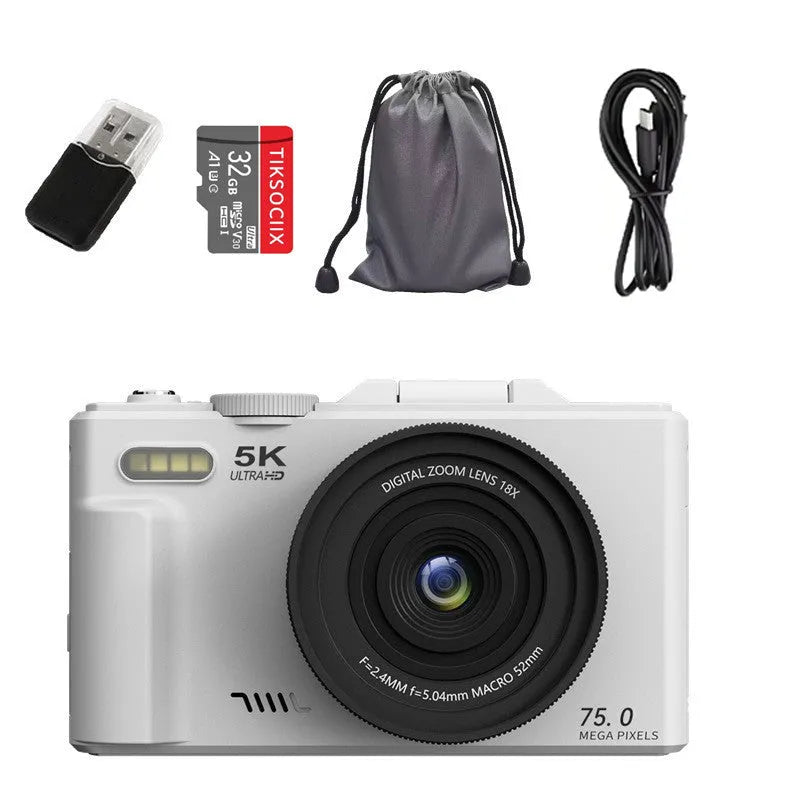 CCD camera HD digital camera with WiFi transmission in black, plastic body, Full HD screen