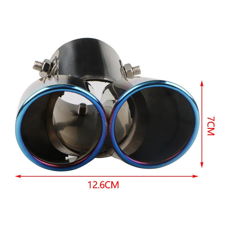 Stainless steel automobile exhaust pipe with universal fitment in multiple format and finish options