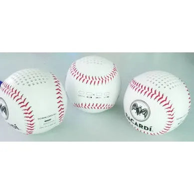 Baseball-style Bluetooth speaker in green colour showing compact design with likely control buttons.