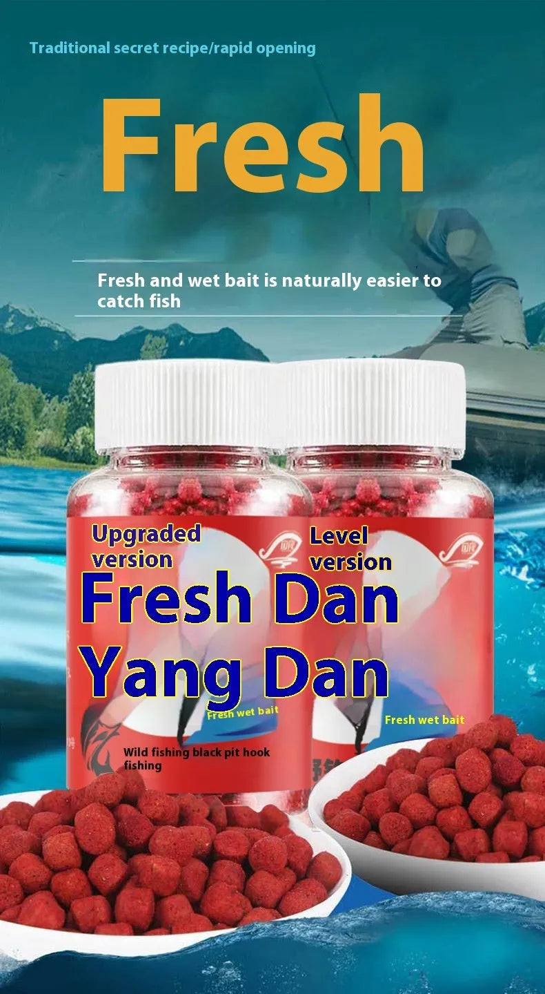 Grass green crucian carp fishing bait in bottle for freshwater wild fishing