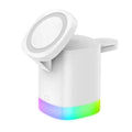 Black foldable 3-in-1 magnetic wireless charging station cube for iPhone, Apple Watch and AirPods