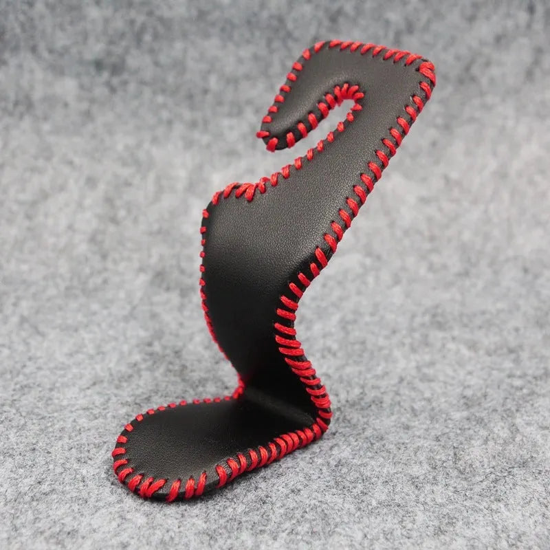 Stainless steel car seat back organiser hook with leather options for vehicle interior storage